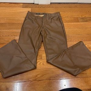 Faux Leather Brown Pants